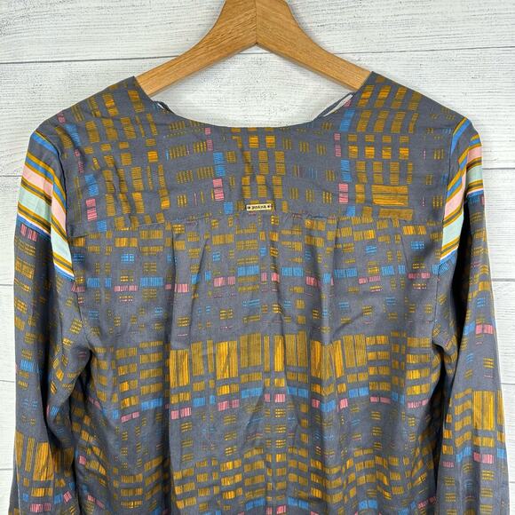 Prana Womens size XS Elsie Geometric Long Sleeve Popover Blouse Top - Picture 5 of 7